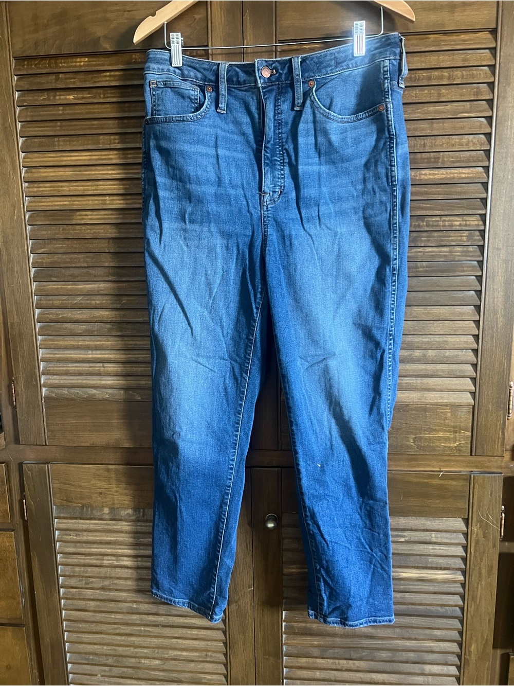 Madewell Women's Curvy Stovepipe Jeans in Dark Blue Wash